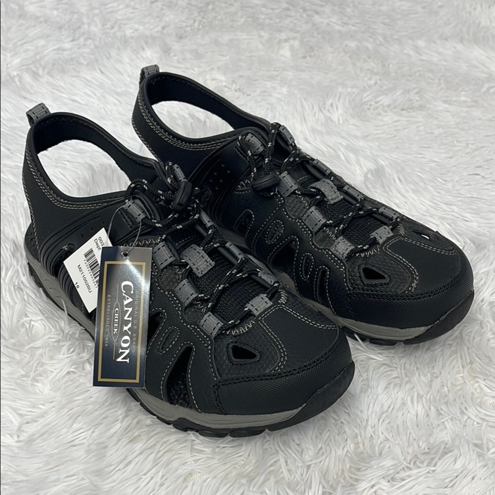 CANYON CREEK SIZE 10 Men's Black Outdoor Sandals